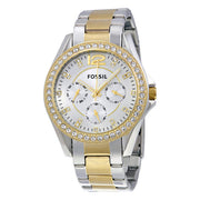  Shop Authentic Fossil Riley White Dial Two Tone Steel Strap Watch for Women - ES3204 - Luxxuri