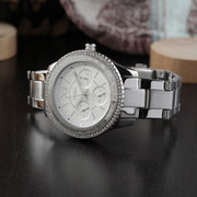  Shop Authentic Fossil Stella Sport Multifunction Silver Dial Silver Steel Strap Watch for Women - ES5108 - Luxxuri