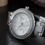  Shop Authentic Fossil Stella Sport Multifunction Silver Dial Silver Steel Strap Watch for Women - ES5108 - Luxxuri