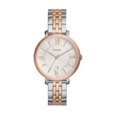  Shop Authentic Fossil Jacqueline White Dial Two Tone Steel Strap Watch for Women - ES3844 - Luxxuri