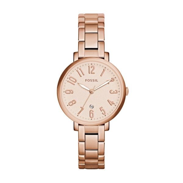  Shop Authentic Fossil Jacqueline Rose Gold Dial Rose Gold Steel Strap Watch for Women - ES3970 - Luxxuri
