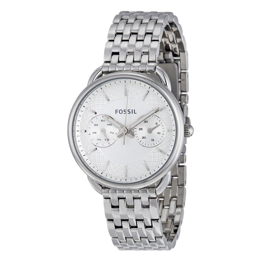  Shop Authentic Fossil Tailor Silver Dial Silver Steel Strap Watch for Women - ES3712 - Luxxuri