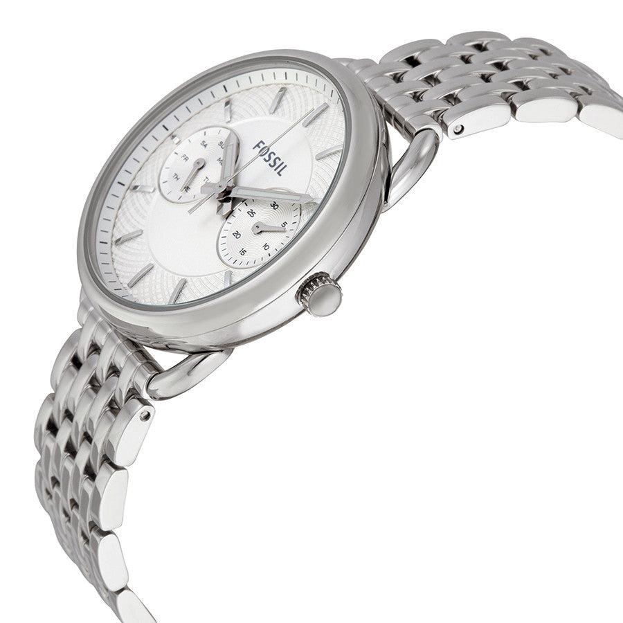  Shop Authentic Fossil Jacqueline Multi-Function Mother of Pearl Dial Silver Steel Strap Watch for Women - ES3755 - Luxxuri