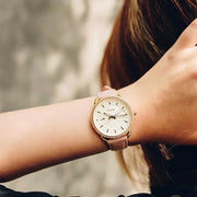  Shop Authentic Fossil Tailor Quartz White Dial Pink Leather Strap Watch for Women - ES4393 - Luxxuri