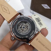  Shop Authentic Fossil Flynn Automatic Black Dial Brown Leather Strap Watch for Men - BQ2270 - Luxxuri