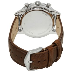  Shop Authentic Fossil Townsman Chronograph White Dial Brown Leather Strap Watch for Men - FS5350 - Luxxuri