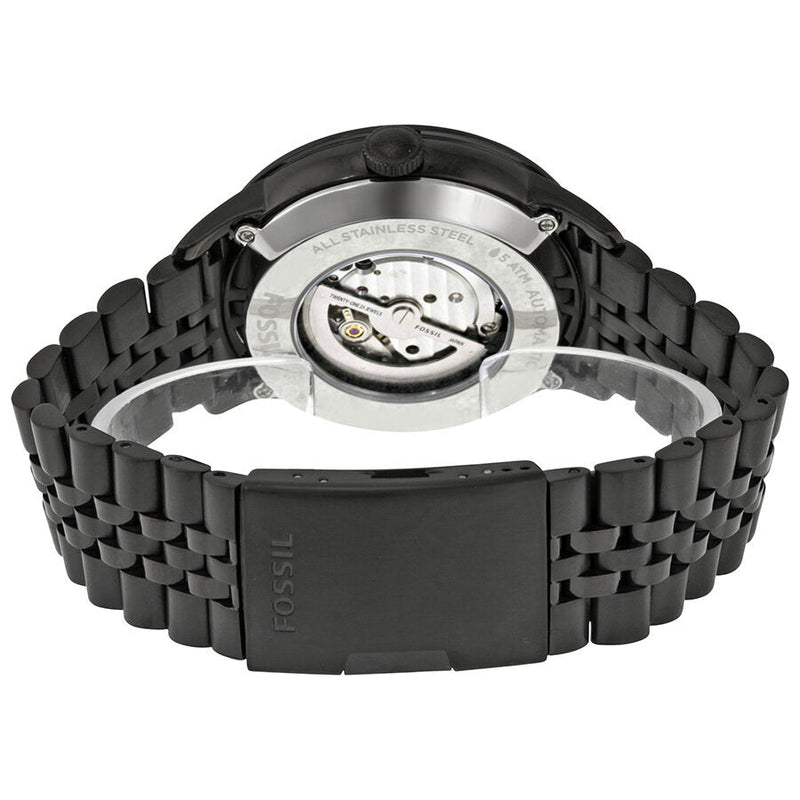  Shop Authentic Fossil Townsman Multi Function Mechanical Black Dial Black Steel Strap Watch for Men - ME3062 - Luxxuri