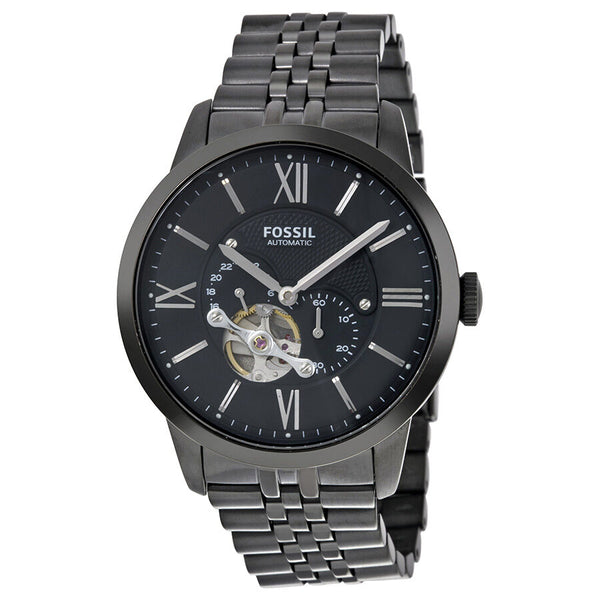  Shop Authentic Fossil Townsman Multi Function Mechanical Black Dial Black Steel Strap Watch for Men - ME3062 - Luxxuri
