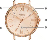  Shop Authentic Fossil Jacqueline Rose Gold Dial Rose Gold Steel Strap Watch for Women - ES3632 - Luxxuri