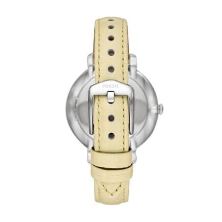  Shop Authentic Fossil Jacqueline Three-Hand White Dial Yellow Leather Strap Watch for Women - ES4812 - Luxxuri