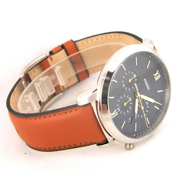  Shop Authentic Fossil Neutra Chronograph Blue Dial Brown Leather Strap Watch for Men - FS5453 - Luxxuri