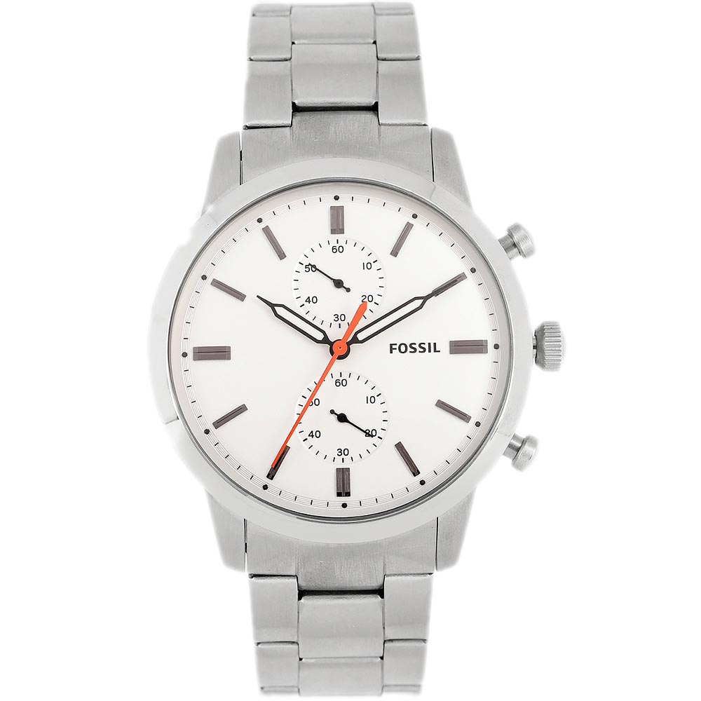  Shop Authentic Fossil Townsman White Dial Silver Steel Strap Watch for Men - FS5346 - Luxxuri