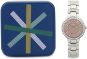  Shop Authentic Fossil Virginia Pink Dial Silver Steel Strap Watch for Women - ES3504 - Luxxuri