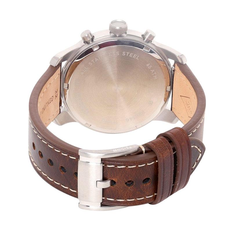  Shop Authentic Fossil Pilot Chronograph White Dial Brown Leather Strap Watch for Men - FS5146 - Luxxuri
