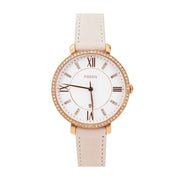  Shop Authentic Fossil Jacqueline White Dial Pink Leather Strap Watch for Women - ES4303 - Luxxuri
