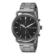  Shop Authentic Fossil The Commuter Black Dial Grey Steel Strap Watch for Men - FS5400 - Luxxuri