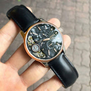  Shop Authentic Fossil Twist Multi-Function Chronograph Black Dial Black Leather Strap Watch for Men - ME1099 - Luxxuri