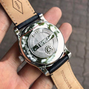  Shop Authentic Fossil Twist Multi-Function Chronograph Black Dial Black Leather Strap Watch for Men - ME1099 - Luxxuri