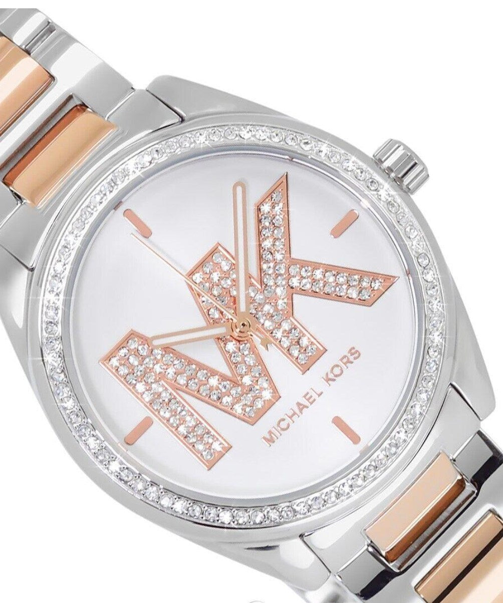  Shop Authentic Michael Kors Janelle Silver Dial Two Tone Steel Strap Watch For Women - MK7383 - Luxxuri