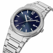  Shop Authentic Salvatore Ferragamo F-80 Classic Blue Dial Silver Steel Strap Watch for Men - SFDT01320 - Luxxuri