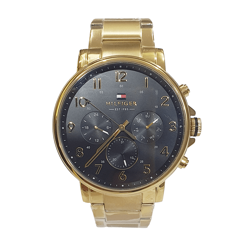  Shop Authentic Tommy Hilfiger Daniel Chronograph Black Dial Gold Steel Strap Watch For Men - 1791978 - Luxxuri