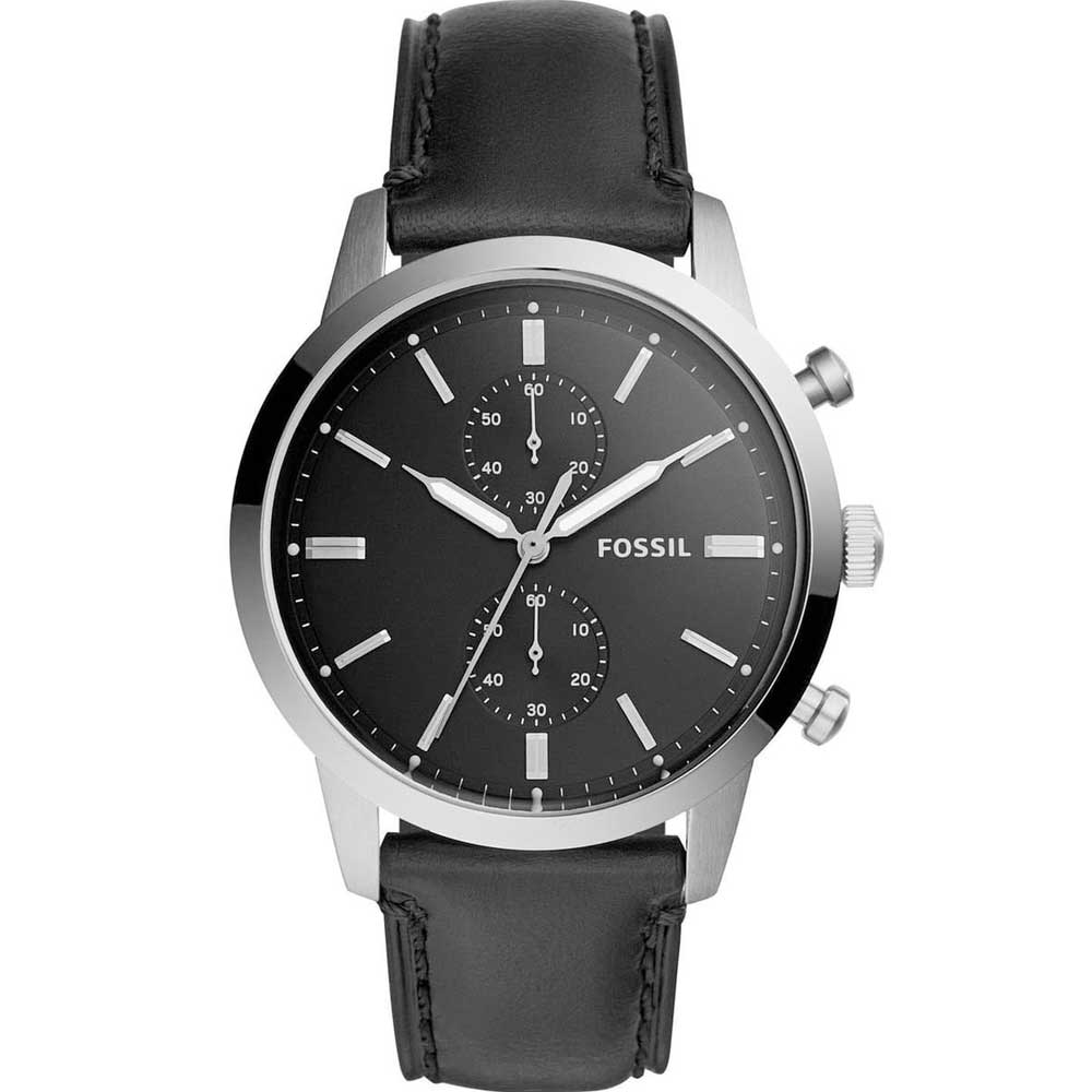  Shop Authentic Fossil Townsman Multifunction Black Dial Black Leather Strap Watch for Men - FS5396 - Luxxuri