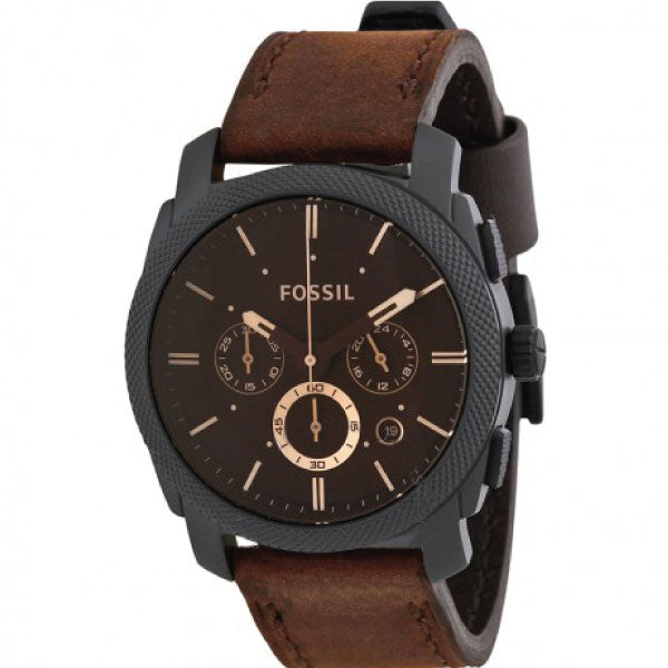  Shop Authentic Fossil Machine Flight Chronograph Brown Dial Brown Leather Strap Watch for Men - FS4656 - Luxxuri