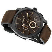  Shop Authentic Fossil Machine Flight Chronograph Brown Dial Brown Leather Strap Watch for Men - FS4656 - Luxxuri