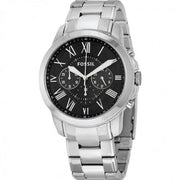 Shop Authentic Fossil Grant Chronograph Black Dial Silver Steel Strap Watch for Men - FS4736 - Luxxuri