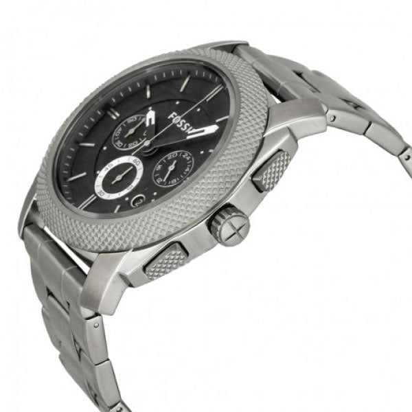  Shop Authentic Fossil Machine Chronograph Black Dial Silver Steel Strap Watch for Men - FS4776 - Luxxuri