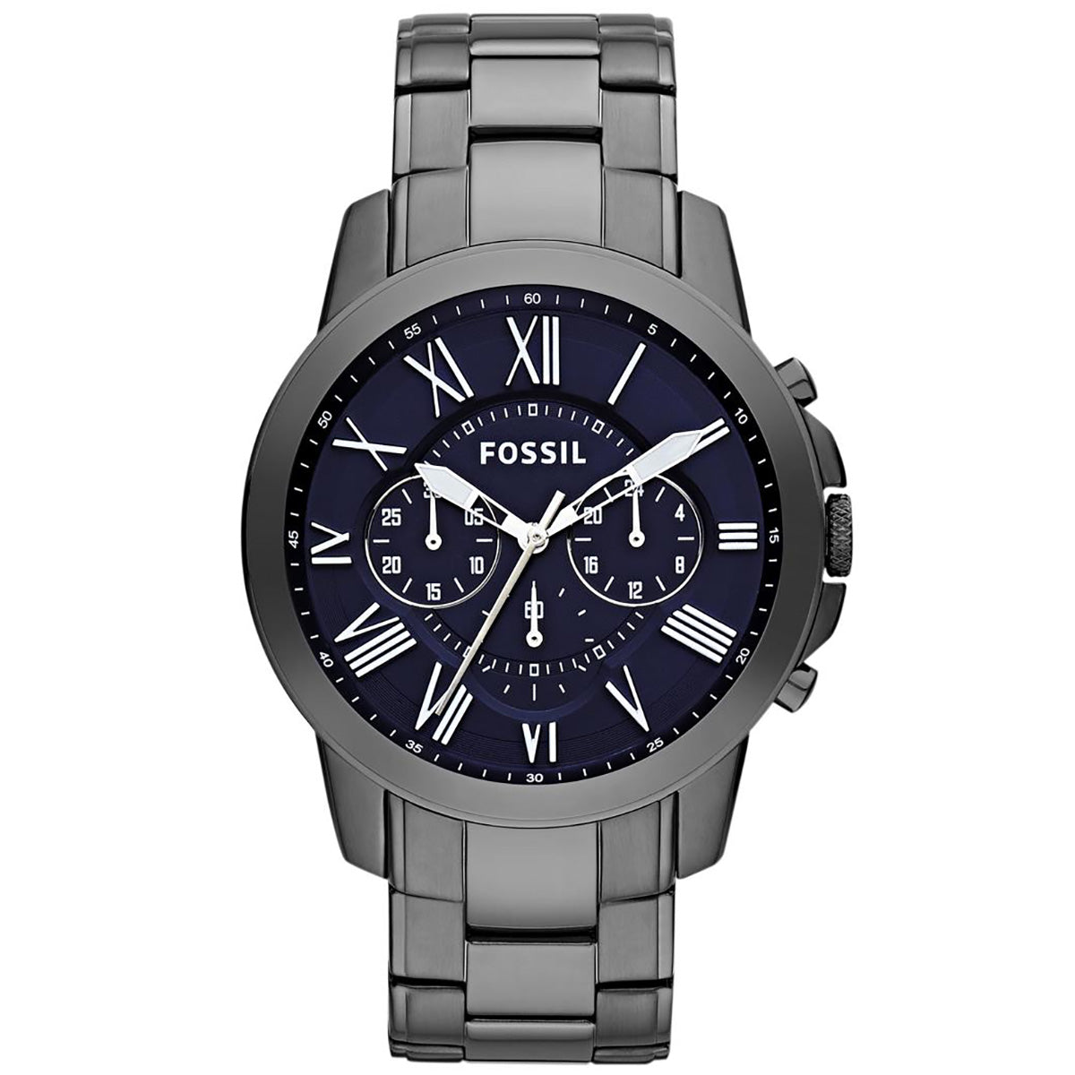  Shop Authentic Fossil Grant Chronograph Blue Dial Grey Steel Strap Watch for Men - FS4831 - Luxxuri