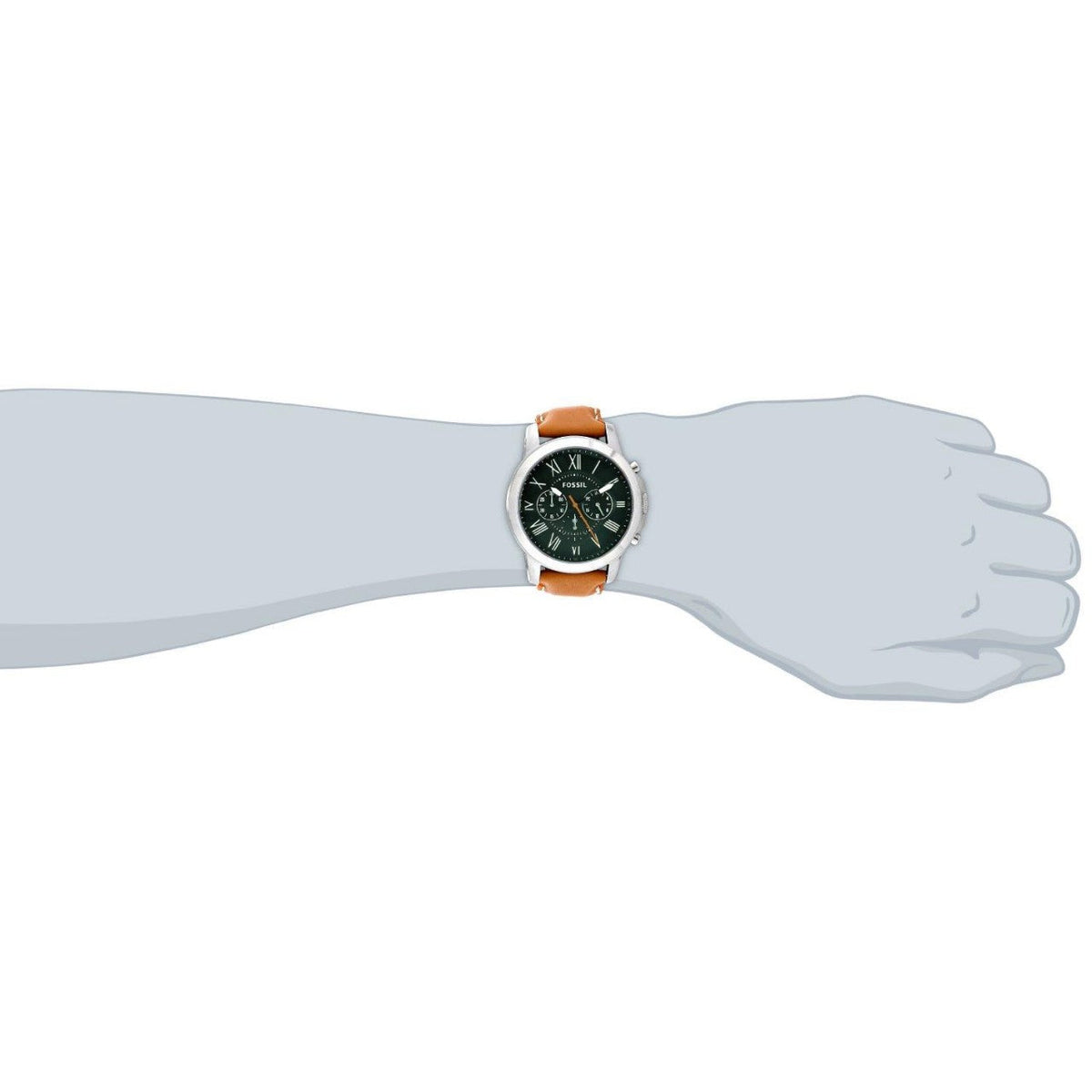  Shop Authentic Fossil Grant Chronograph Green Dial Brown Leather Strap Watch for Men - FS4918 - Luxxuri