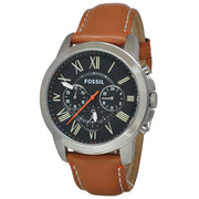  Shop Authentic Fossil Grant Chronograph Green Dial Brown Leather Strap Watch for Men - FS4918 - Luxxuri