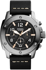  Shop Authentic Fossil Modern Machine Chronograph Black Dial Black Leather Strap Watch for Men - FS4928 - Luxxuri