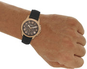  Shop Authentic Fossil Grant Chronograph Grey Dial Black Leather Strap Watch for Men - FS5085 - Luxxuri