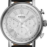  Shop Authentic Fossil Buchanan Chronograph Silver Dial Black Leather Strap Watch for Men - FS5102 - Luxxuri