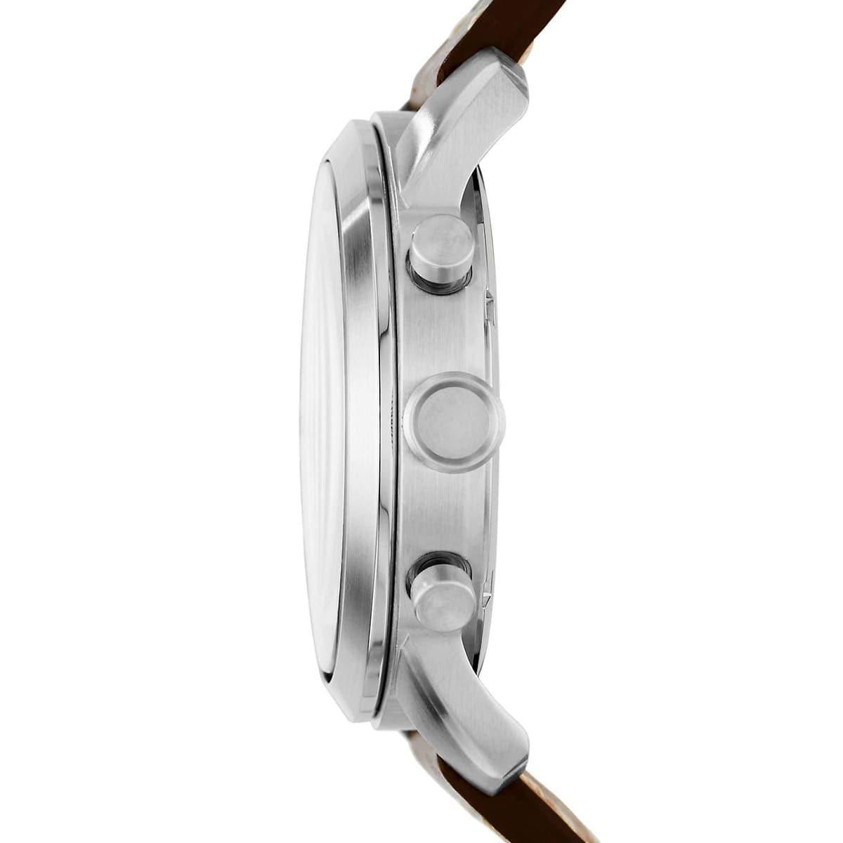  Shop Authentic Fossil Pilot Chronograph White Dial Brown Leather Strap Watch for Men - FS5146 - Luxxuri