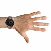  Shop Authentic Fossil The Minimalist Black Dial Brown Leather Strap Watch for Men - FS5305 - Luxxuri