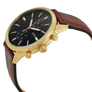  Shop Authentic Fossil Townsman Chronograph Black Dial Brown Leather Strap Watch for Men - FS5338 - Luxxuri