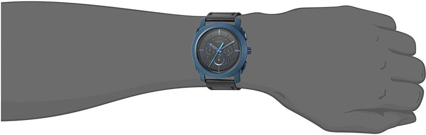  Shop Authentic Fossil Machine Chronograph Black Dial Black Leather Strap Watch for Men - FS5361 - Luxxuri