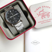  Shop Authentic Fossil The Commuter Black Dial Silver Steel Strap Watch for Men - FS5399 - Luxxuri