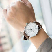  Shop Authentic Fossil The Commuter White Dial Brown Leather Strap Watch for Men - FS5402 - Luxxuri