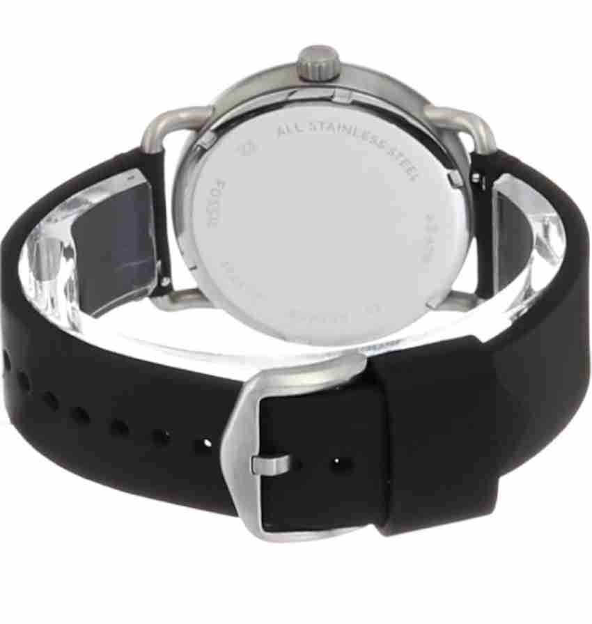  Shop Authentic Fossil The Commuter Black Dial Black Leather Strap Watch for Men - FS5406 - Luxxuri