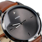  Shop Authentic Fossil The Minimalist 3H Grey Dial Brown Leather Strap Watch for Men - FS5479 - Luxxuri