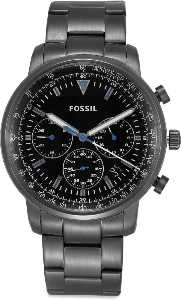  Shop Authentic Fossil Goodwin Chrono Analog Black Dial Grey Steel Strap Watch for Men - FS5518 - Luxxuri