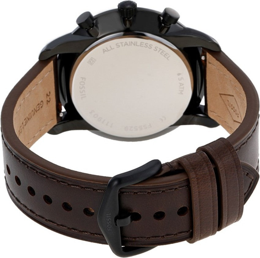  Shop Authentic Fossil Goodwin Chronograph Brown Dial Brown Leather Strap Watch for Men - FS5529 - Luxxuri