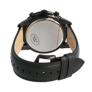 Shop Authentic Fossil Goodwin Chronograph Black Dial Black Leather Strap Watch for Men - FS5585 - Luxxuri