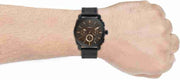  Shop Authentic Fossil Machine Chronograph Black Dial Black Leather Strap Watch for Men - FS5586 - Luxxuri