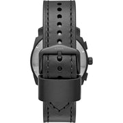  Shop Authentic Fossil Machine Chronograph Black Dial Black Leather Strap Watch for Men - FS5586 - Luxxuri