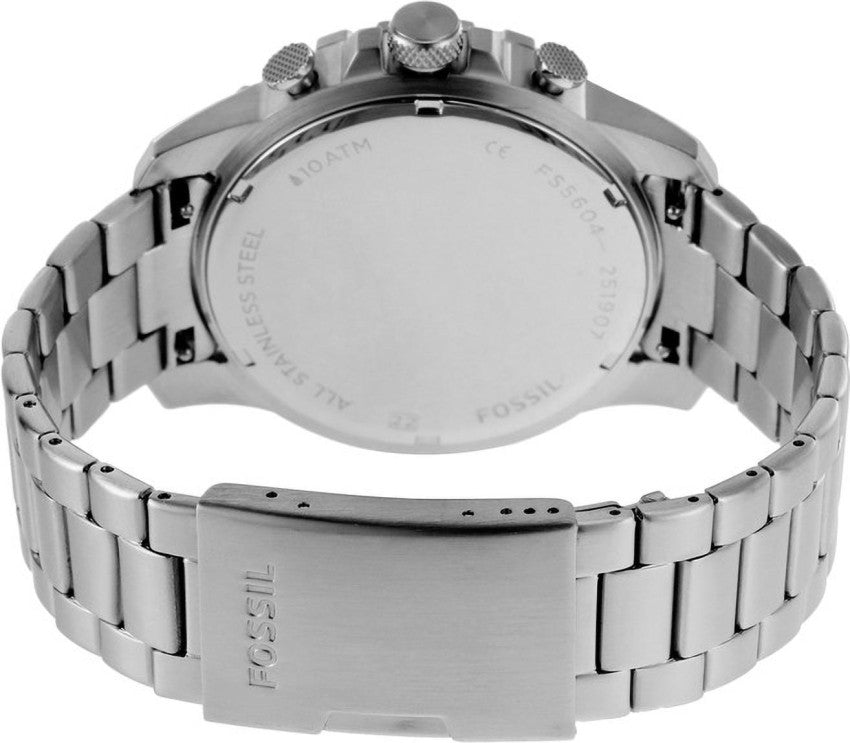  Shop Authentic Fossil Bowman Chronograph Blue Dial Silver Steel Strap Watch for Men - FS5604 - Luxxuri